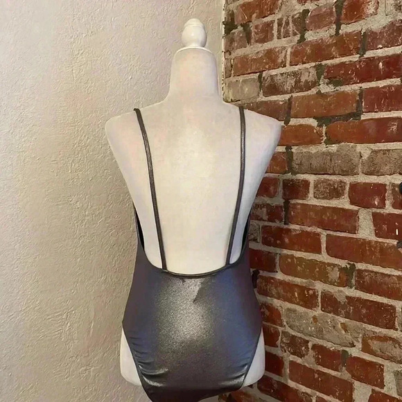 H&M Metallic‎ Bodysuit Silver Coachella Collection - Picture 6 of 8